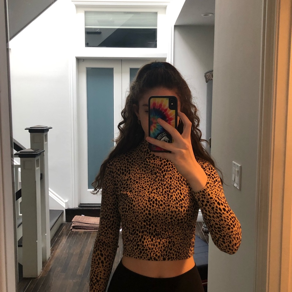Cheetah print crop top